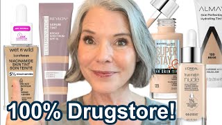 NEW Drugstore 2024 Testing 5 Drugstore Skin Tints for Dry Mature Skin  With Beyond 50 Skin [upl. by Spillar]