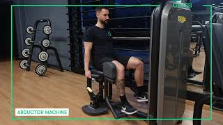 Esercizi Glutei  Abductor Machine [upl. by Taddeusz760]