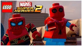 SPIDERMAN HOMECOMING HOMEMADE SUIT from LEGO MARVEL SUPERHEROES 2 [upl. by Dira624]