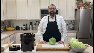 How to make Sauerkraut in a crock [upl. by Afas]