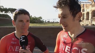 GERAINT THOMAS  INTERVIEW AT THE FINISH  STAGE 21 OF THE GIRO DITALY 2024 [upl. by Nayd627]