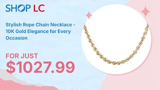 10K Yellow Gold 5mm Rope Chain Necklace 26 Inches [upl. by Nyrhtac726]