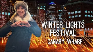 Winter Lights Festival 2024 in Canary Wharf [upl. by Eirrek]