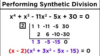 Solving HigherDegree Polynomials by Synthetic Division and the Rational Roots Test [upl. by Hewart683]