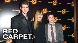 Hunger Games Premiere Red Carpet  Jennifer Lawrence Josh Hutcherson [upl. by Fine894]