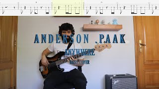 Anderson Paak  Anywhere Bass Cover  Tabs [upl. by Gio]