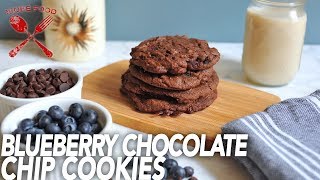 The Best Blueberry Chocolate Chip Cookies  Isobe Food [upl. by Angil136]