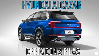 Hyundai Alcazar UNA CRETA CON 3 FILAS DE ASIENTOS  Insideautos [upl. by Sullecram]