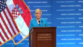 President Kolinda GrabarKitarović of Croatia  Columbia World Leaders Forum [upl. by Lledra]