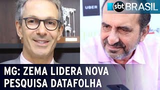 MG Zema lidera com 50 das intenções de voto Kalil tem 30 diz Datafolha  SBT Brasil 290922 [upl. by Arman]