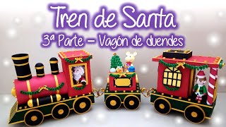 Tren navideño de Santa con filigrana parte 3 Santa Christmas Train of Quilling [upl. by Jos]