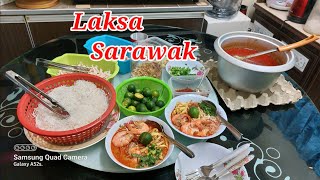 Laksa Sarawak homemade terbaik dan sedap [upl. by Ranitta]