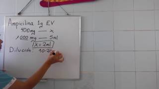 Formulas en Enfermeria Como preparar un medicamento EV [upl. by Pembrook799]