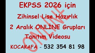 EKPSS 2026 için ZİHİNSEL LİSE ONLİNE EĞİTİM KURSLARIMIZ TANITIM VE SÜPRİZ VİDEOSU İZLEYİNİZ [upl. by Waylon]