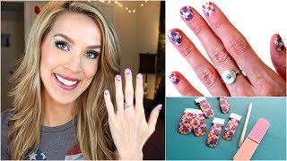 How to Apply Nail Wraps easy nail art  LeighAnnSays [upl. by Ecirehs]