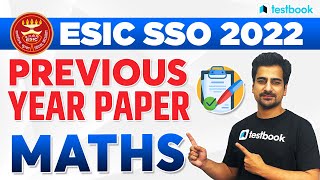 ESIC SSO Previous Year Question Paper with Answers  Maths Solution by Nitish Sir [upl. by Eremehc]