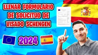 COMO LLENAR FORMULARIO DE SOLICITUD VISADO SCHENGEN  DOCUMENTO PARA SOLICITAR VISA A ESPAÑA 2024 [upl. by Eahsram555]