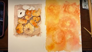 Two Ways to Carve Pumpkins In Watercolor [upl. by Fortunia569]