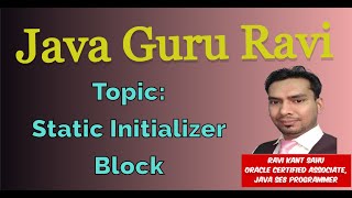 Static Initializer block  java  lec8 [upl. by Busey]