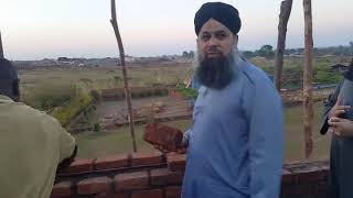 Al Haaj Owais Raza Qadri laying bricks ASF PROJECT LILONGWE MALAWI [upl. by Lemrac]