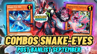 COMBOS SNAKEEYES POST BANLIST YUGIOH SEPTEMBER 2024 [upl. by Sidnal763]