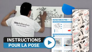 Instructions de Pose de Stickers Muraux  Apprenez à les Installer Facilement [upl. by Lucier]