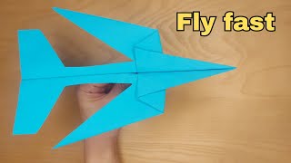 Origami Airplane How to make an easy paper airplane that flies fast [upl. by Reivazx]