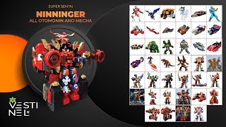 Ninninger All Otomonin and Mecha [upl. by Kcirddot749]