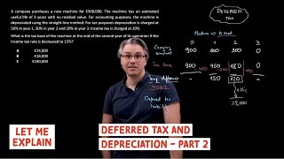 Deferred tax and depreciation  Part 2 for the CFA Level 1 exam [upl. by Rosdniw]