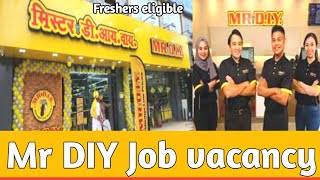 Mr DIY job vacancy  Retail job vacancy  Eligibility  Job profile  Salary [upl. by Enahs169]