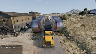 Trucks amp Bus car vs Giant Bollards beamngdrive shorts beamngdrivemods [upl. by Acinemod]