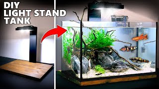 Aquascape Tutorial DIY Light Stand Low Tech Planted Aquarium How To Step By Step Guide [upl. by Inobe]