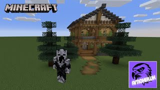 Minecraft Spruce house tutorial [upl. by Airamak228]