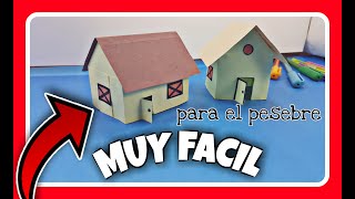 🔴 Como Hacer CASITAS para el PESEBRE Nacimiento Belen ¡FACIL y Rapido de Papel [upl. by Aihsyn483]