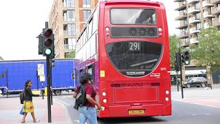 Buses in action at London Woolwich Arsenal 6th August 2020 part one [upl. by Tarton]