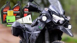 2023 Kawasaki KLR 650 Oil Change [upl. by Rediah]