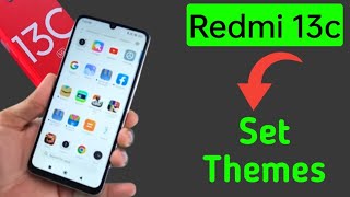 Redmi 13c themes kaise set kare how to change themes in redmi 13c how to use themes settings [upl. by Nivahb]