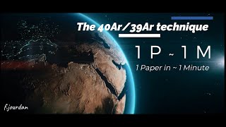 1P1M The 40Ar39Ar geochronology technique  GSAb2021 [upl. by Paff]