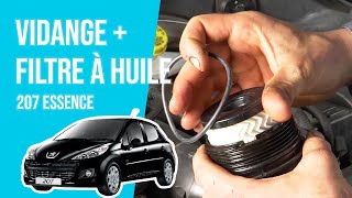 Vidange et changement du filtre à huile PEUGEOT 207 14 VTi 16V 🛢 [upl. by Renado]