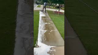 How to Pressure Washer a Driveway 🧼follow SqueakyTsPressureCleaning for more powerwashing [upl. by Alyar310]