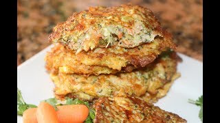 Broccoli and carrot fritters  Recipes from a small kitchen [upl. by Ilrebmyk525]