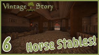 Building the Horse Stables  MODDED Vintage Story  Ep 6 [upl. by Hras]