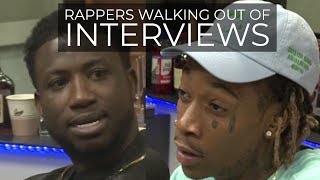 RAPPERS WALKING OUT OF INTERVIEWS [upl. by Meadow]