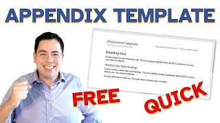 Appendix Template in Word A Quick Guide for Professionals [upl. by Mcspadden698]