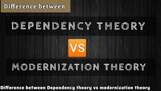 DEPENDENCY THEORY VS MODERNIZATION THEORY International relation TheoriesIR [upl. by Ahael65]