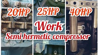 Semi hermetic compressor rebuildSemi hermetic compressor carrierCompressor repair [upl. by Henning]