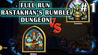 Rastakhans Rumble FULL RUN Walkthrough  Hearthstone NEWEST DUNGEON [upl. by Ellatsirhc]