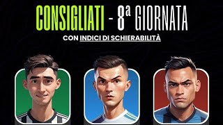 🧑‍🏫 Consigliati ottava giornata serie A 20242025 grazie agli amici di Fantalab fantacalcio [upl. by Atiniuq]