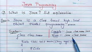 Introduction to Java Hindi  What is Java Explain with Syntax and Example [upl. by Drobman927]