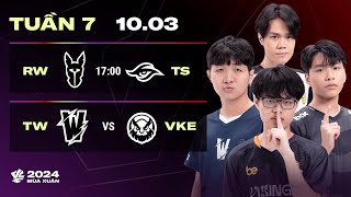 RW vs TS BO3  TW vs VKE BO3  VCS 2024 MÙA XUÂN  TUẦN 7  10032024 [upl. by Erdreid]